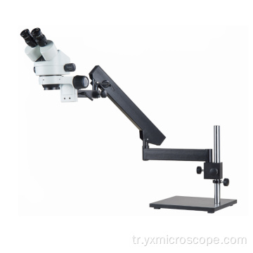 taban 7-45x zoom stereo mikroskop ile katlanmış stand